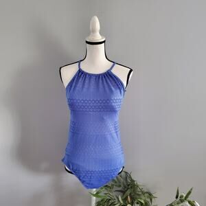 Time & Tru Blue One Piece Bathing Suit XL